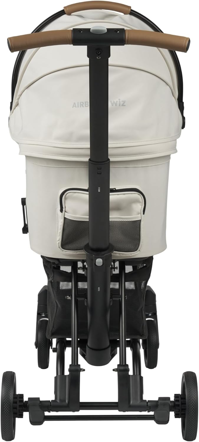 AIRBUGGY WIZ X Pearl White Air Buggy with X wizx Lightweight Compact Pet Cart