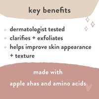 The Honest Company Honest Mama's Gotta Glow Face and Body Wash | Pregnancy-Safe Clarifying + Exfoliating AHA Cleanser | 8 fl oz