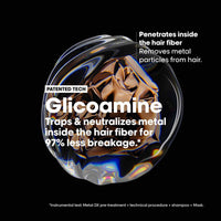 L'Oréal Professionnel Hair Shampoo for Coloured and Damaged Hair, Long-Lasting Colours & Shine, Series Expert, Metal DX Shampoo, 300 m