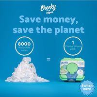 Cheeky Wipes - 25 Washable Bamboo Terry Cloth Wipes, 15x15cm Reusable Grey Pack, Perfect for Baby's Hands and Face, Absorbent, Super Soft and Naturally Anti-Bacterial | Eco Friendly