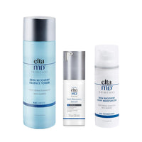 EltaMD Skin Recovery System Facial Skin Care Set includes Gentle Essence Toner, Serum and Light Moisturizer, 3-Piece Set