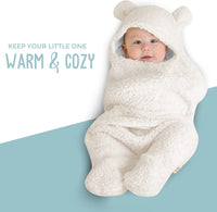 Ultra-Soft Plush Essential for Infants 0-6 Months | Receiving Swaddling Wrap White | Ideal Newborn Registry and Toddler Boy Accessories | Perfect Baby Girl Shower Gift