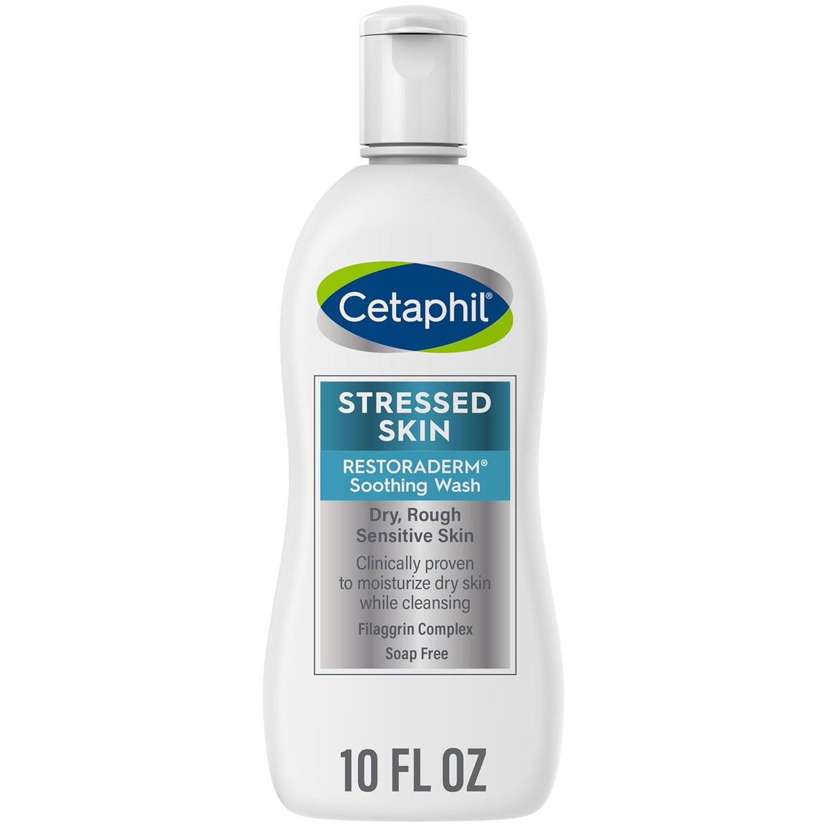 Cetaphil RESTORADERM Soothing Wash, 10 fl oz, Soothes Dry, Stressed Skin, Hypoallergenic
