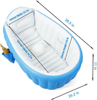PandaEar Baby Inflatable Bathtub (Blue)