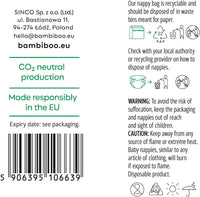 Bambiboo COTTONWEAR Baby Nappies Size 1 Newborn (2-4 kg) Baby Disposable Nappies with Organic Cotton and Botanicals with Navel Cut-Out - 3 x 28 (Pack of 84)