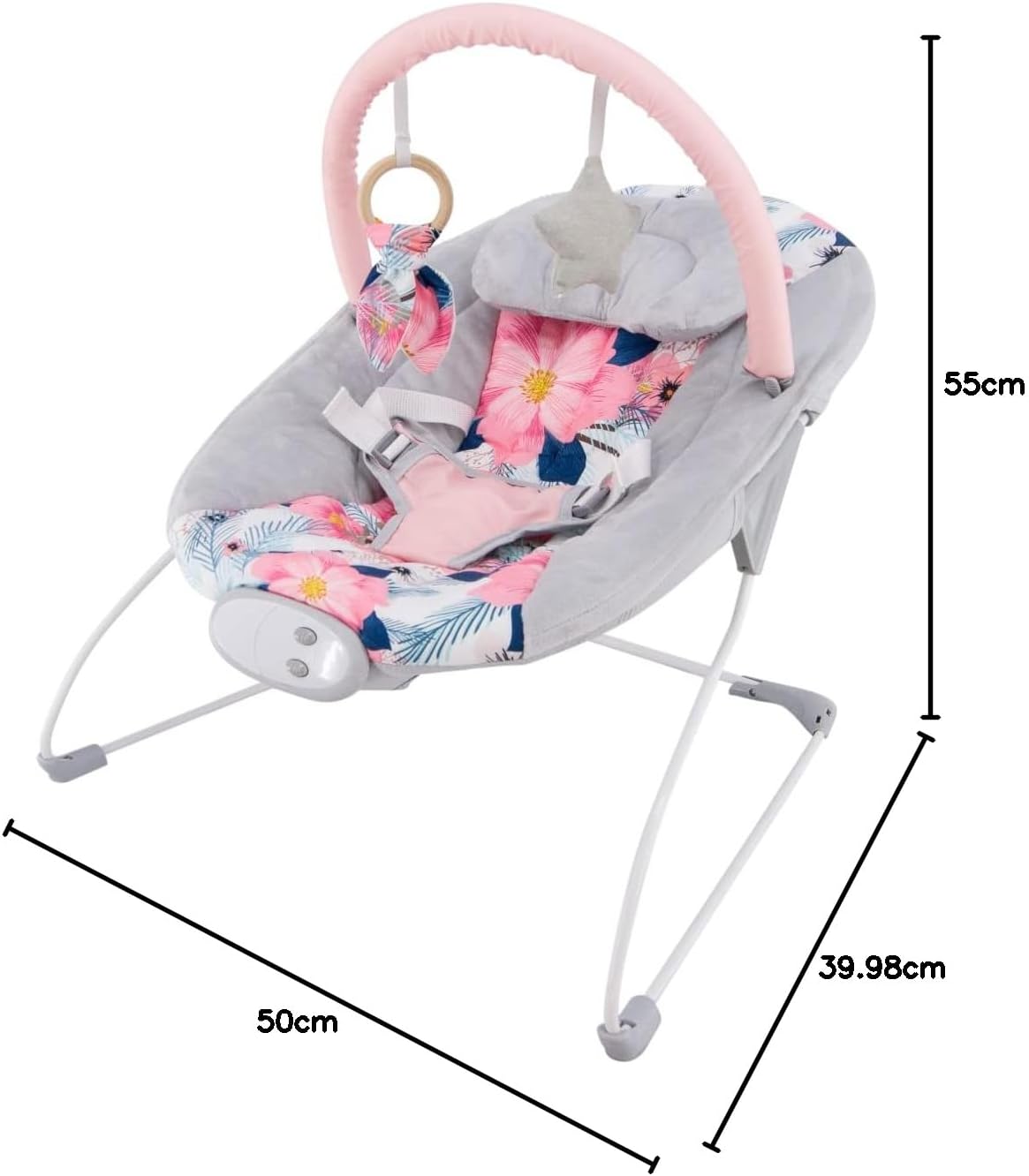 LADIDA My First Baby Bouncer with Soothing Music and Vibration, Suitable for Newborns