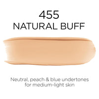 L'Oreal Paris Makeup Infallible Up to 32 Hour Fresh Wear Lightweight Foundation, 455 Natural Buff, 1 Fl Oz, Packaging May Vary