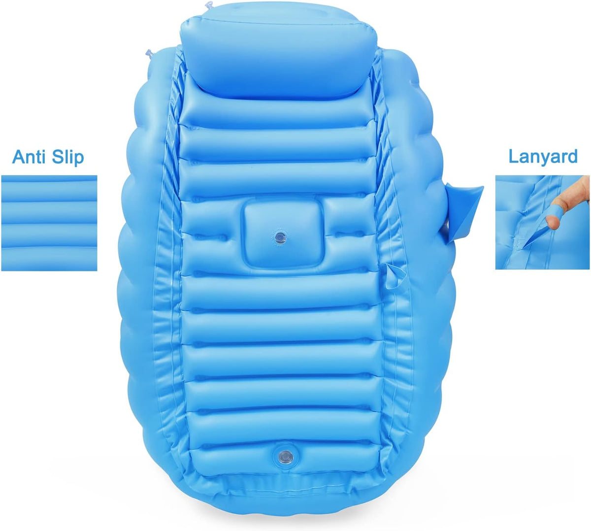 PandaEar Baby Inflatable Bathtub (Blue)