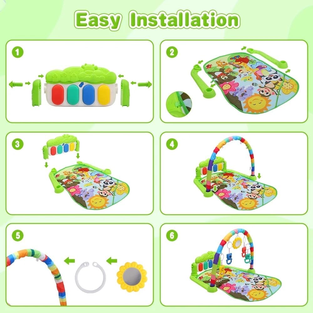 Baby Gym Play Mats,Kick & Play Piano Gym for Infants Baby