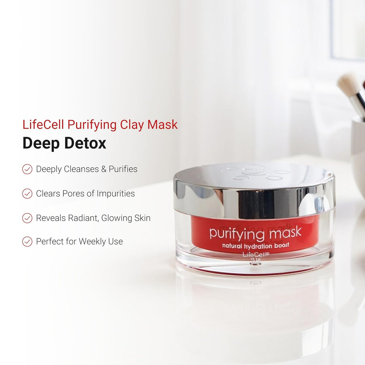 LifeCell Purifying Clay Mask – Pores & Revitalizes Skin – 75ml