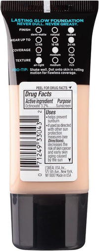 L'Oreal Paris Infallible Pro Glow Foundation 202 Creamy Natural 30ml