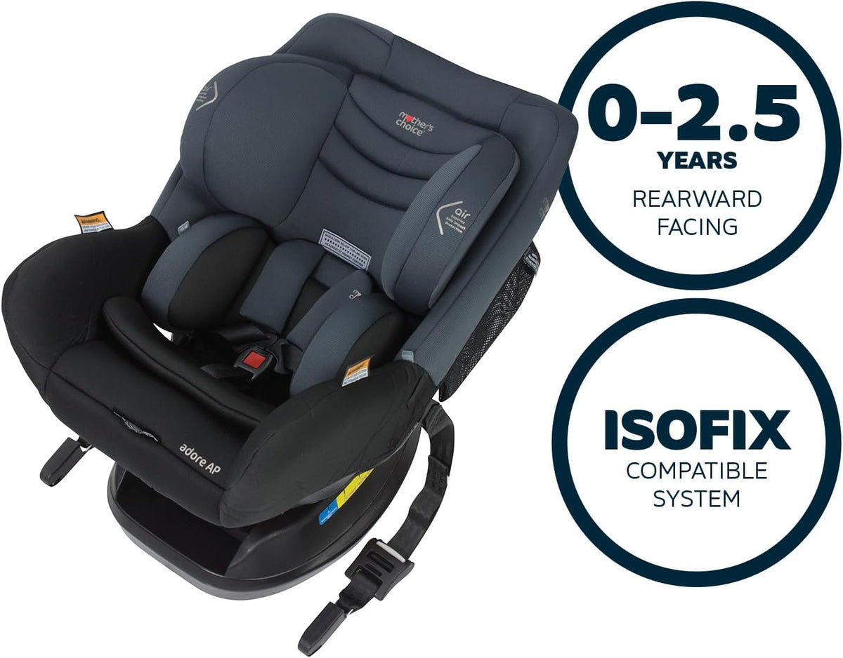 Mother's Choice Convertible Car Seat Adore AP - Titanium Grey