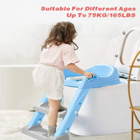 Potty Training Seat with Step Stool Ladder,Potty Training Toilet for Kids Boys Girl (Grey)