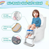 Potty Training Seat Potty Training seat Come with Soft Seat, 5 Adjustable Height (Grey)