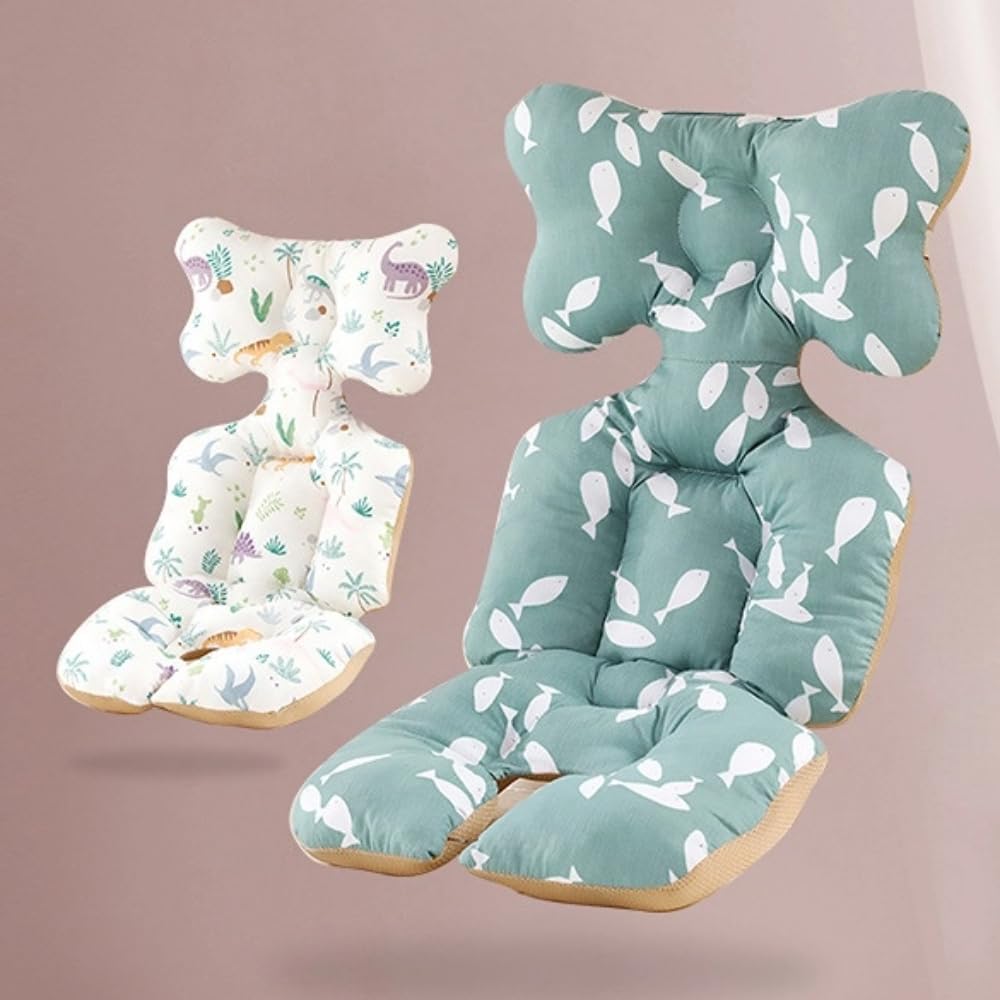 Poemtian Baby Seat Pad Liner for Stroller,Car Seat Insert,Thickened Cotton Baby Seat Pad for Car Seat and Stroller (B)