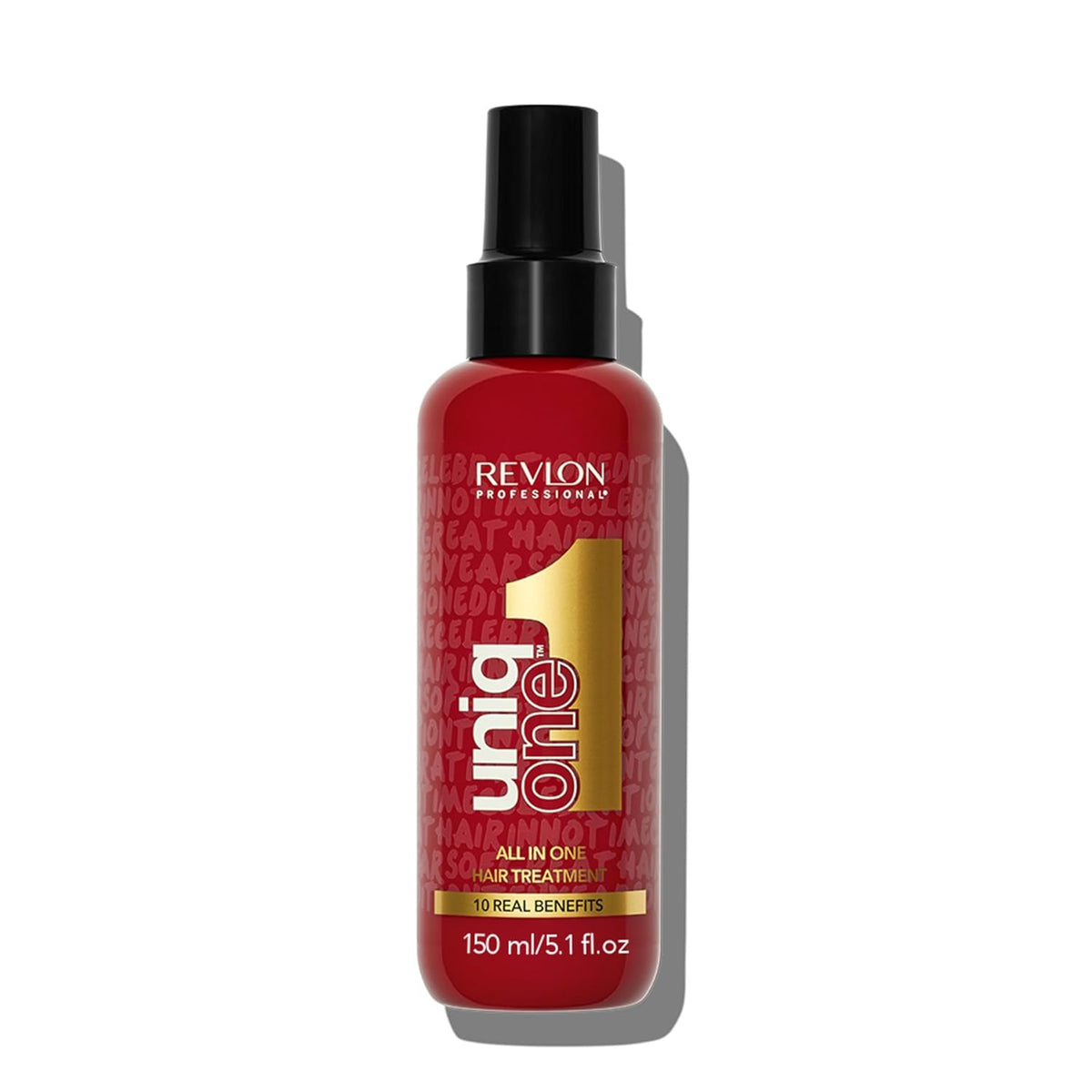 REVLON PROFESSIONAL UniqOne Hair Treatment, Moisturizing Leave-In Product, Repair For Dry and Damaged Hair, Promotes Healthy Hair, Celebration Edition Fragrance, 5.1 Fl Oz (Pack of 1)