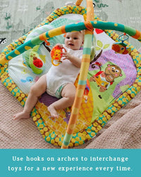 Little Archer & Co Baby Play Mat Gym - 82 x 82 x 55 cm Vibrant Colour Floor Activity