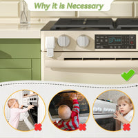 SAFELON 1 PC Update Baby Safety Oven Lock, Kitchen Safety Oven Door Lock, Childproofing Lock for Babies & Toddlers, Heat-Resistant, No Drilling (White)