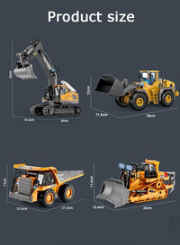 Excavator Toy, Remote Control Excavator Toy, Digmaster Rc Machinery, 2.4Ghz Rc Excavator Toy with Light and Sound, Excavator Toy Set for Adults and Kids, 90 Minutes Long Battery Life (A+B)