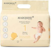 Marquise Baby Eco Nappies for Up to 5 kg Newborn, Size 1 (Pack of 3)
