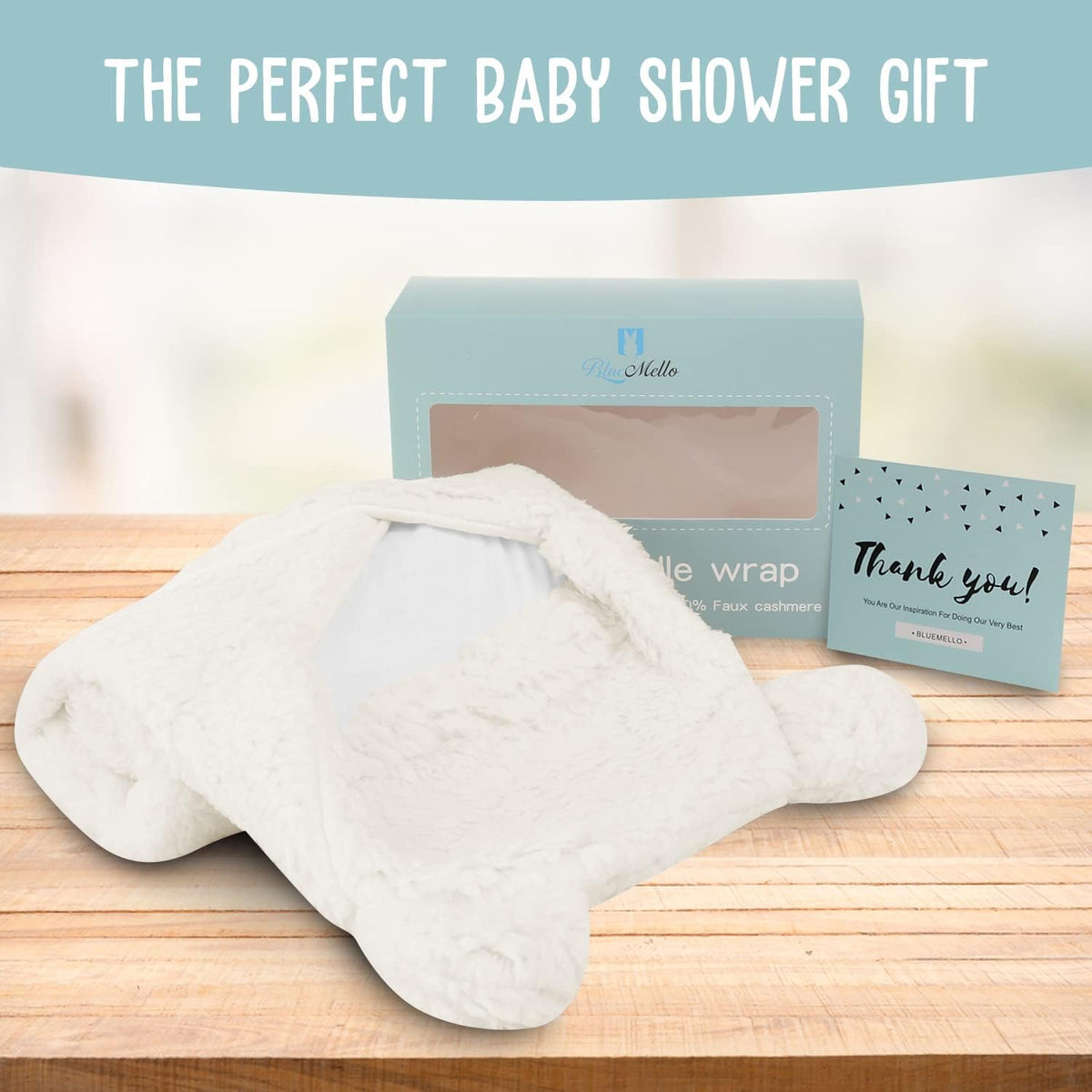 Ultra-Soft Plush Essential for Infants 0-6 Months | Receiving Swaddling Wrap White | Ideal Newborn Registry and Toddler Boy Accessories | Perfect Baby Girl Shower Gift