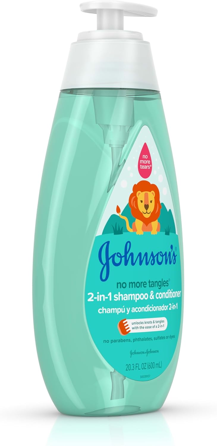 Johnson's Tear Free Detangling 2-in-1 Toddler & Kids Shampoo & Conditioner, 20.3 fl. oz