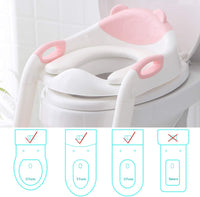 Fedicelly Potty Training Seat Ladder Toddler,Potty Seat Toilet Boys Girls,(Pink)