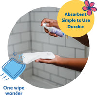 Cheeky Wipes - 25 Washable Bamboo Terry Cloth Wipes, 15x15cm Reusable Grey Pack, Perfect for Baby's Hands and Face, Absorbent, Super Soft and Naturally Anti-Bacterial | Eco Friendly