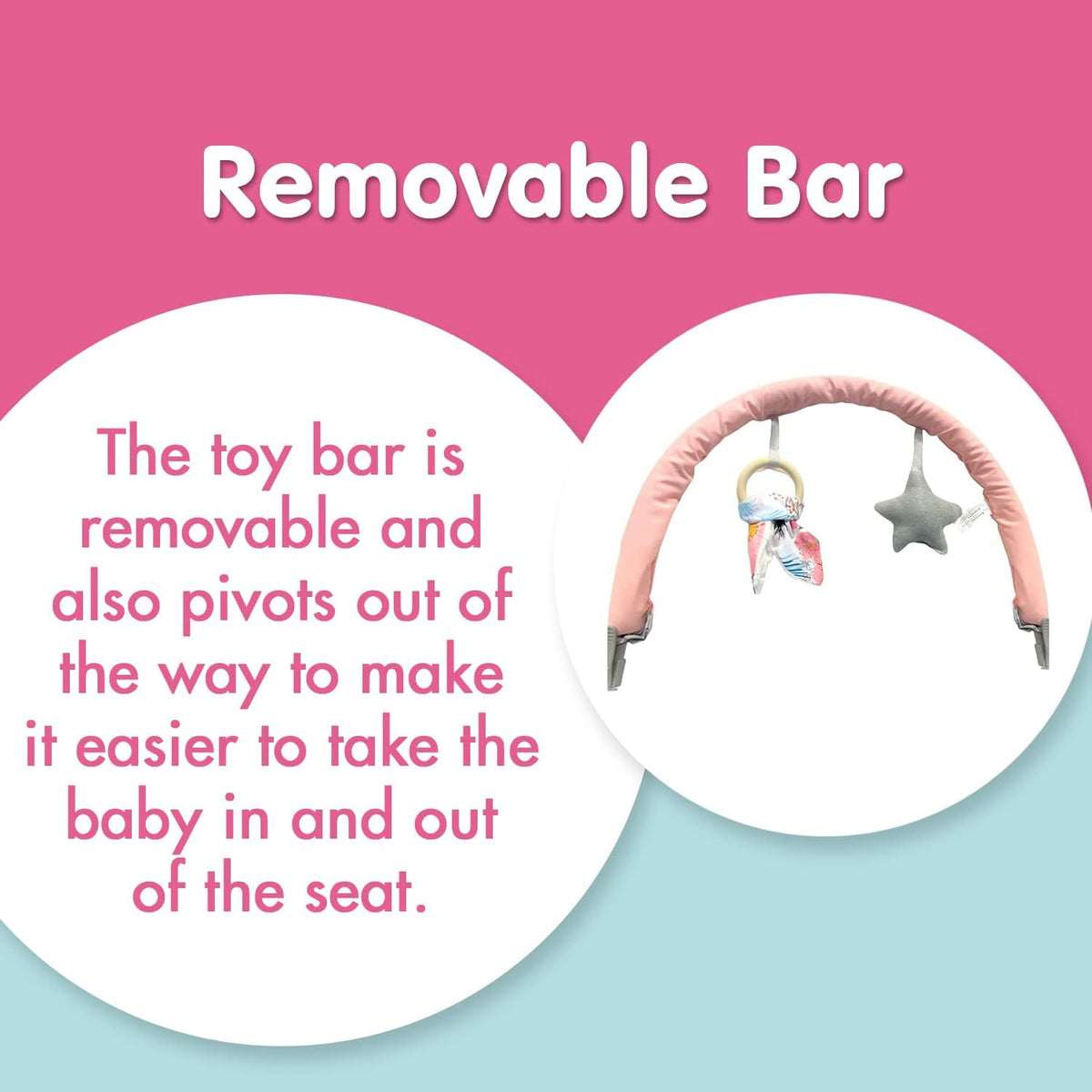 LADIDA My First Baby Bouncer with Soothing Music and Vibration, Suitable for Newborns