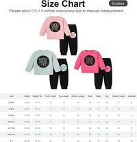 PATPAT Baby Boys Girls Sweatshirt and Tops Toddler Fall Clothes Set Cotton Outfits Long Sleeve Pullover and Casual Jogger Pants 0-3 Years