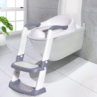 Potty Training Seat with Step Stool Ladder (Grey)