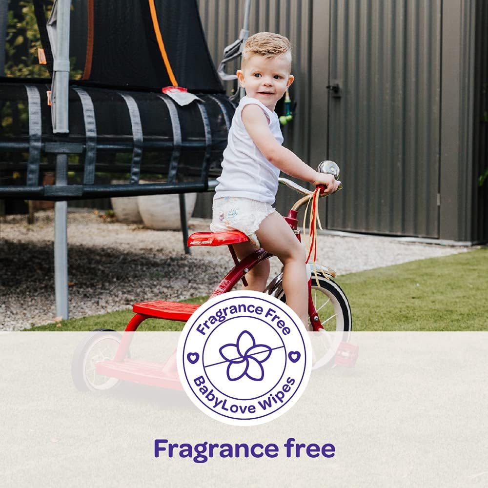BabyLove 720 Piece (3 Pack x 240) Everyday Fragrance Free Hypoallergenic Wipes