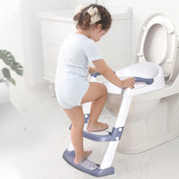 Potty Training Seat with Step Stool Ladder (Grey)