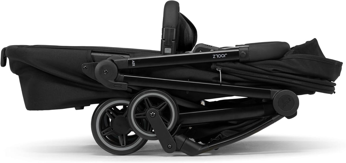 Joolz AER+ (Space Black) - Strollers & Prams, One-Hand Compact Fold, Ultra-Light Weight & Compact 6kg, Cot or Capsule, Travel Stroller, Carry Bag Included, Airplane Overhead