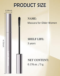 Brown Mascara for Older Women 60 Plus, Hypoallergenic Prime Mascara for Sensitive Eyes,Waterproof Long Lasting-02