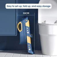 Potty Training Seat with Step Stool Toilet Seat for Kids Boys Girls, Comfortable Safe Potty