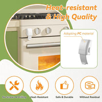 SAFELON 1 PC Update Baby Safety Oven Lock, Kitchen Safety Oven Door Lock, Childproofing Lock for Babies & Toddlers, Heat-Resistant, No Drilling (White)