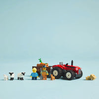 LEGO City Red Farm Tractor with Trailer & Sheep Kids Toy for 4+