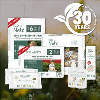 Eco by Naty Eco-Friendly Baby Nappies - 100% Plant-Based Materials on Skin, Soft, for Sensitive Skin & Super Absorbent (Size 4, 88 Count)