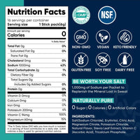 Venture Pal High Sodium Sugar Free Electrolytes Powder Packet - Hydration Packets with Vitamin, Sodium & Potassium | Zero Calories |  - 30 Sticks