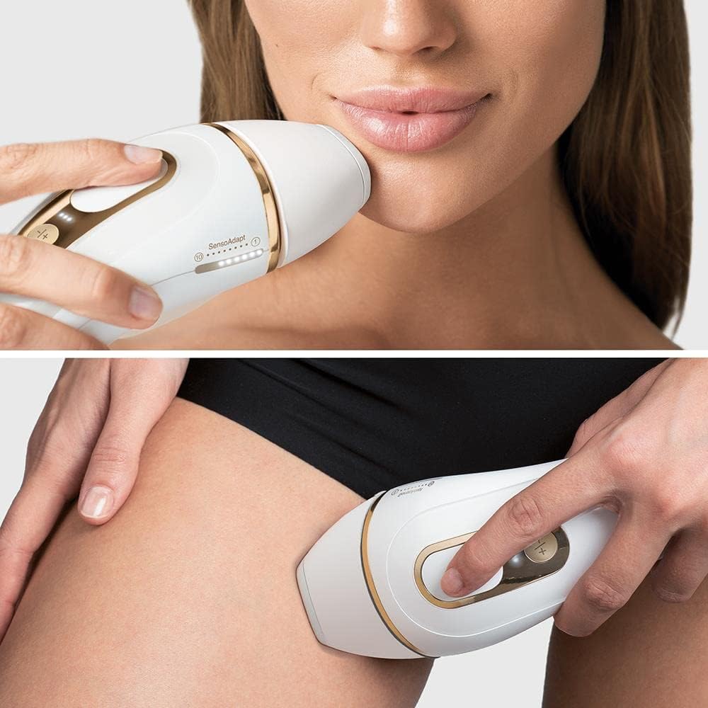 Braun Silk·Expert Pro 5 PL5149 Pulsed Light Epilator for Women, Permanent Hair Removal Visible at Home, White/Gold