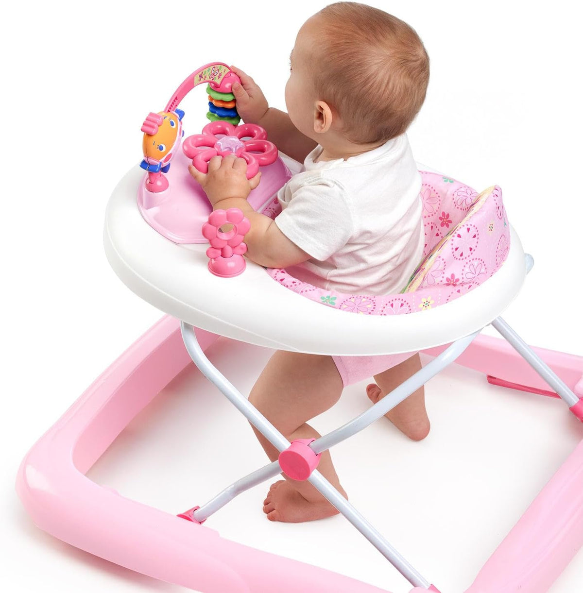 Bright Starts JuneBerry Walk-A-Bout Walker with Easy Fold Frame for Storage, Ages 6 months +