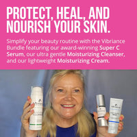 Vibriance Bundle Skincare Set | Super C Serum, Moisturizing Cleanser and Face Cream