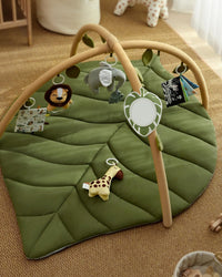 Blissful Diary Baby Play Gym & Activity Mat, Oversize Leaf Shaped Baby