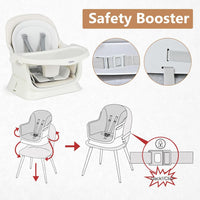 INFANS 8 in 1 Baby High Chair, Convertible Highchair for Babies and Toddlers (White)