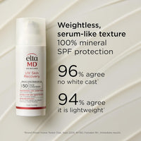 EltaMD UV Skin Recovery Face Sunscreen with Zinc Oxide, All Mineral, Safe for Sensitive Skin SPF 50