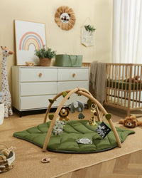 Blissful Diary Baby Play Gym & Activity Mat, Oversize Leaf Shaped Baby