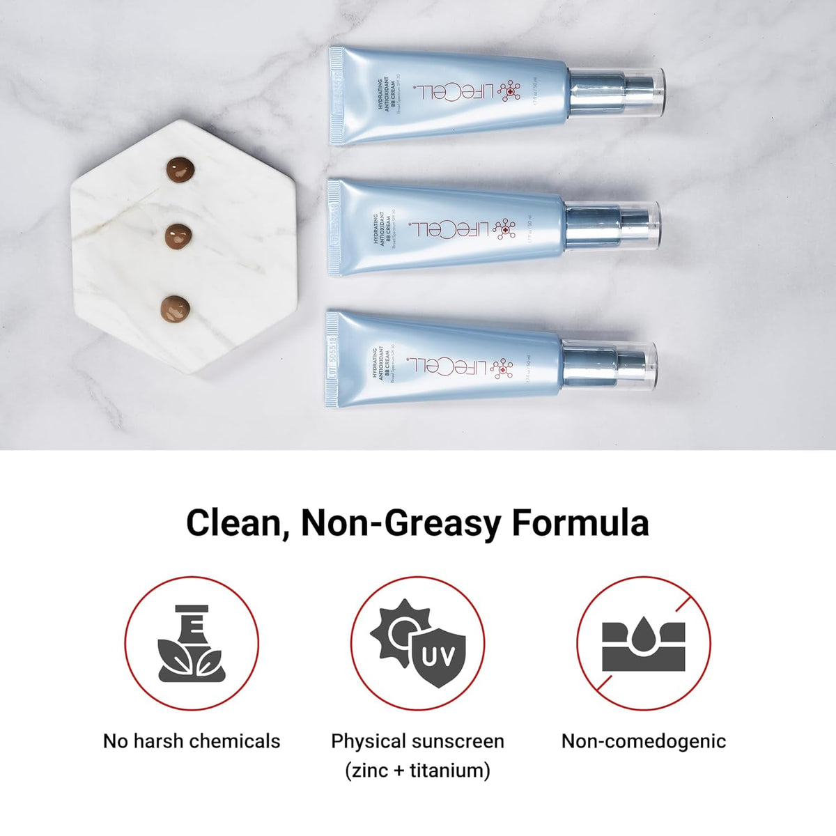 LifeCell All-In-One Anti-Aging Illuminating Tinted Moisturizer with SPF 30 | ,(1.7 oz, Sheer)