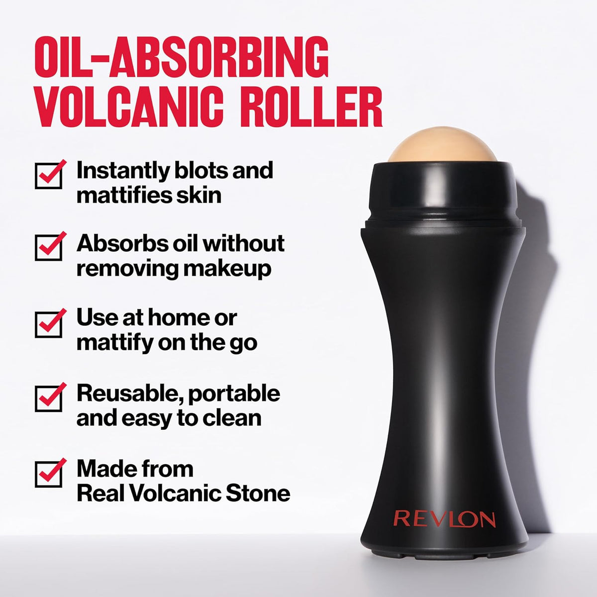 Revlon Face Roller, Oily Skin Control for Makeup