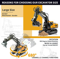 Remote Control Excavator RC Digger Toy for Boys
